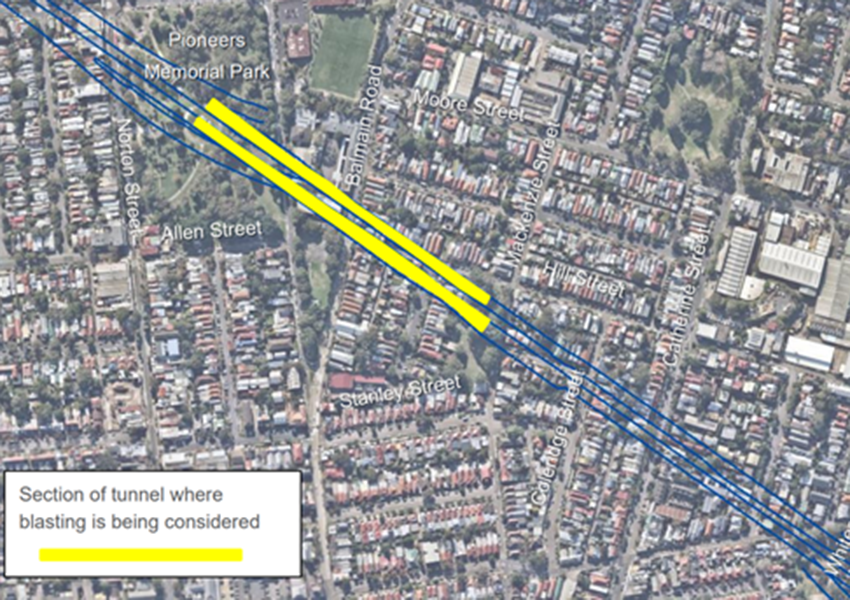 WestConnex blasting property damage concerns Leichhardt locals