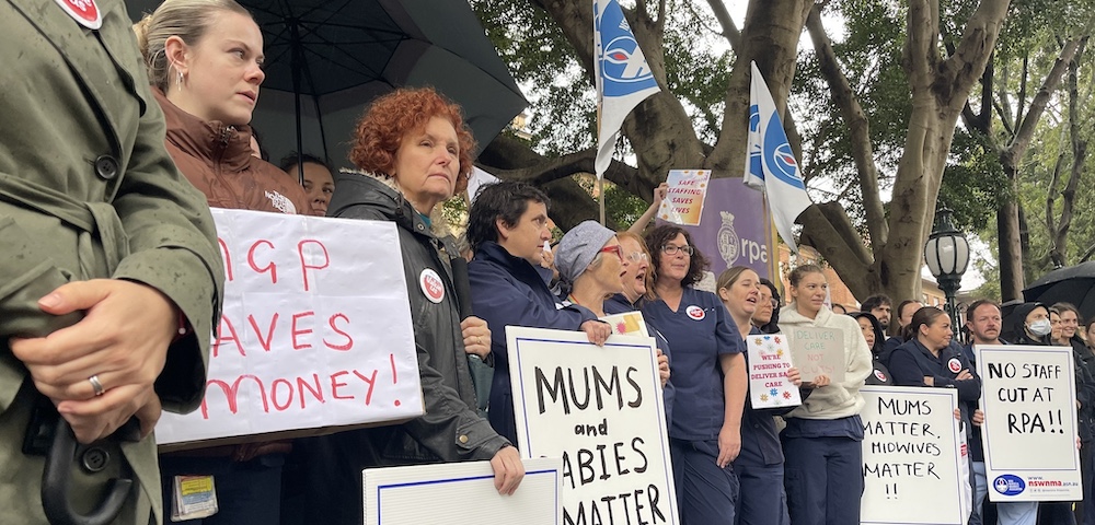 Midwives Rally Against Maternity Staff Cuts At RPA