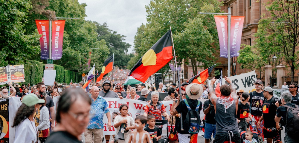 10,000 March Through Sydney CBD In Invasion Day Protest