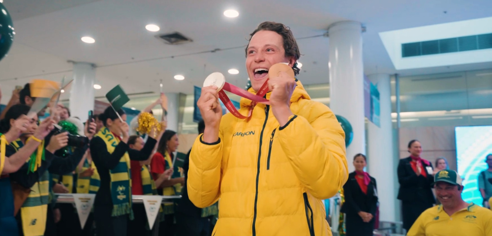 Australian Paralympic Winter Team Welcomed Home To Sydney Airport