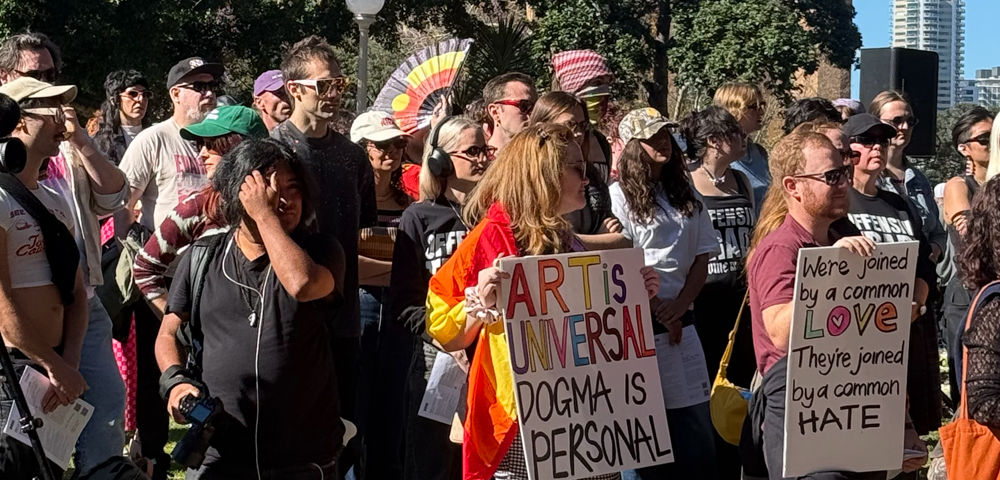 Thousands Gather For Divine Playhouse Sing In Protest Rally