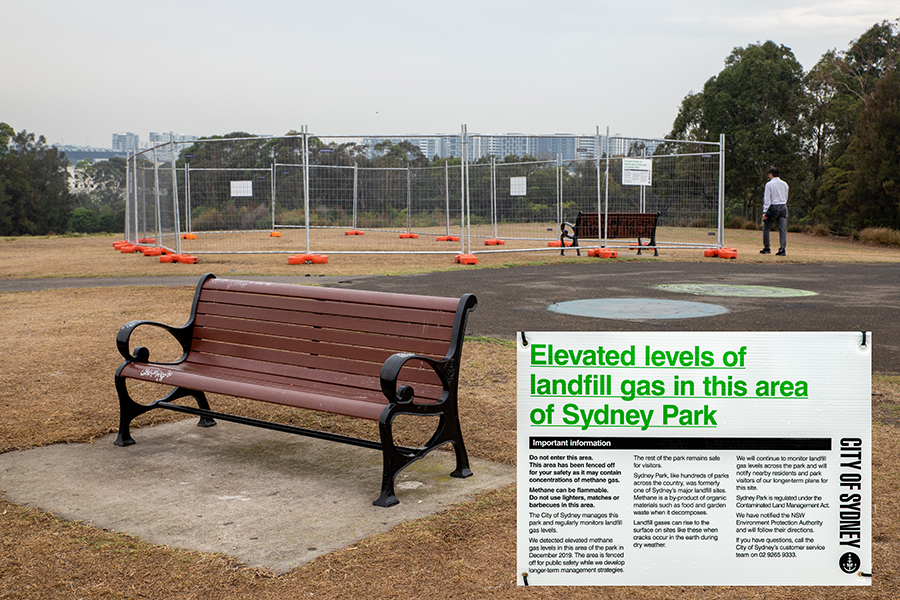 Sydney Park farts methane again