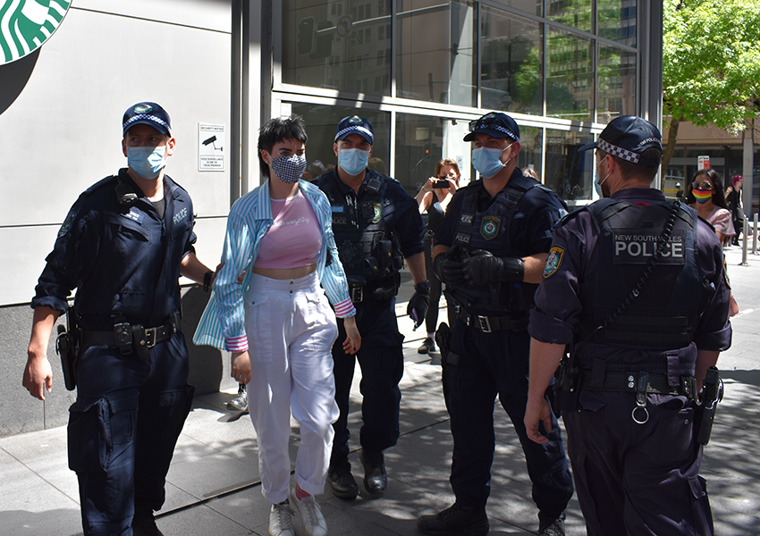 Trans rights protesters arrested at rally against One Nation bill