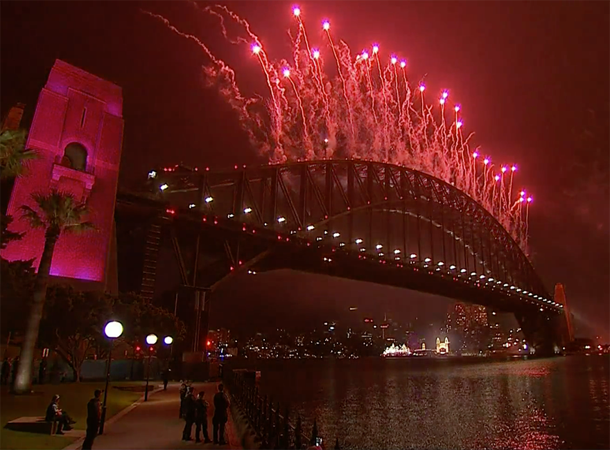 Deserted Sydney foreshore welcomes new year