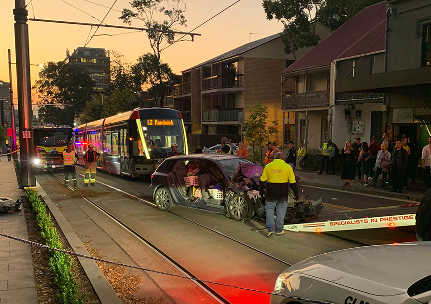 Light Rail collision brings Surry Hills to stand still
