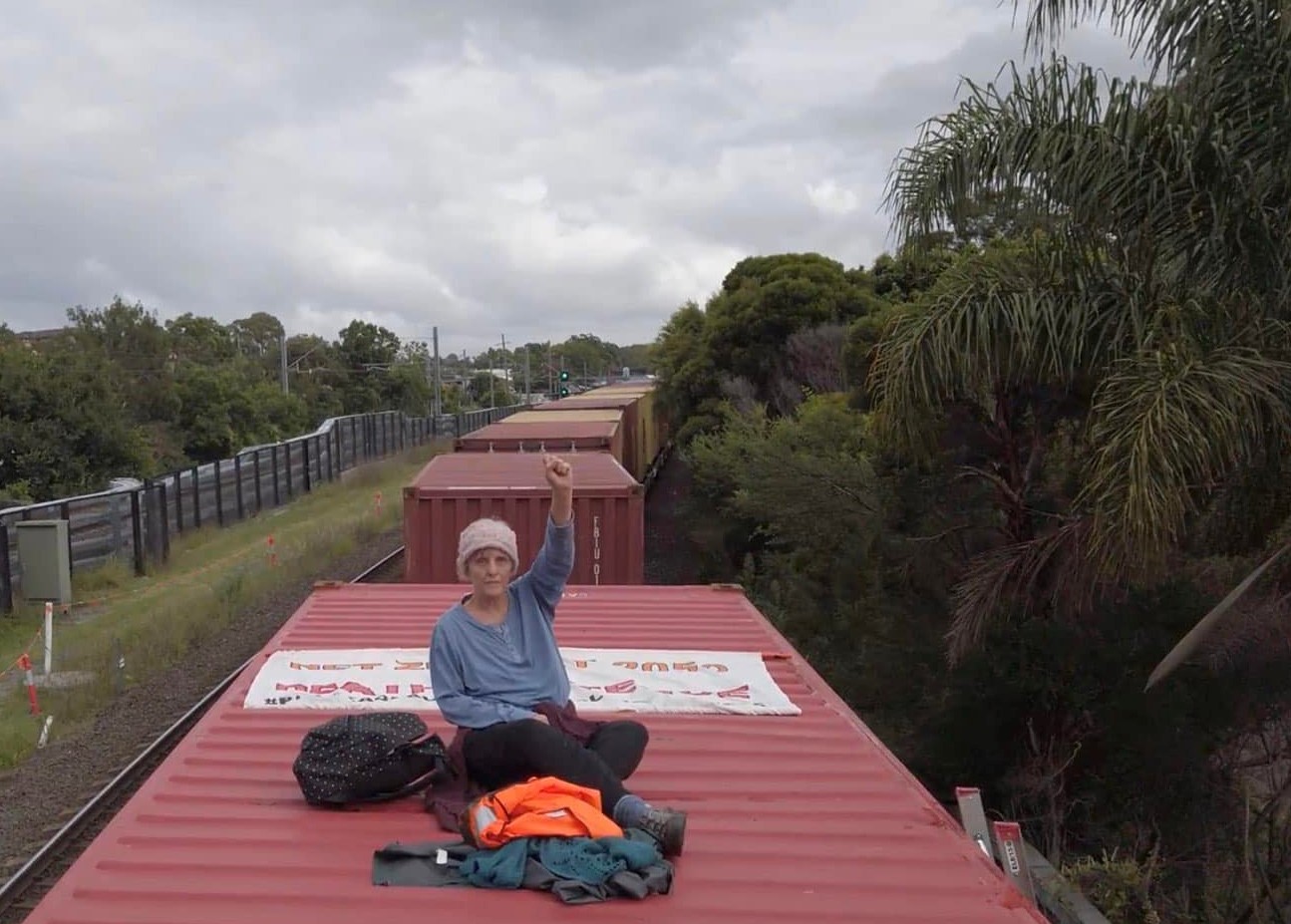 ‘Nothing else is working’, says Blockade Australia protestor who scaled Marrickville train