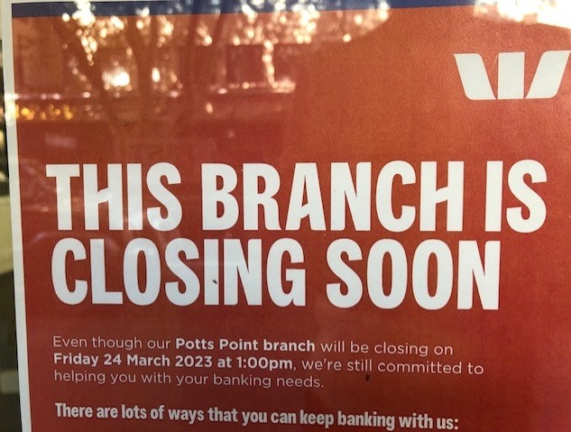 Westpac closes Potts Point branch ending 206 years of local banking history