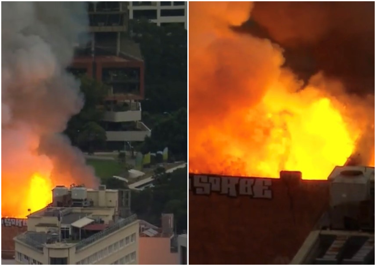 Residents evacuated after a large fire broke out near Sydney’s Central Station