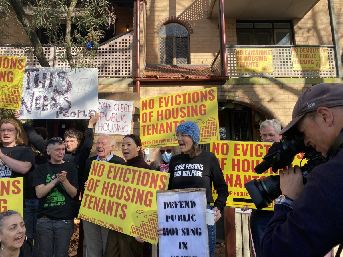 ‘Social mixing is social cleansing’: Protestors occupy Glebe public housing slated for demolition