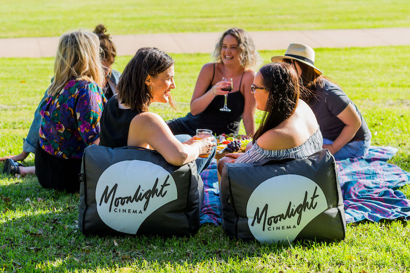 People on Moonlight Cinema beanbags