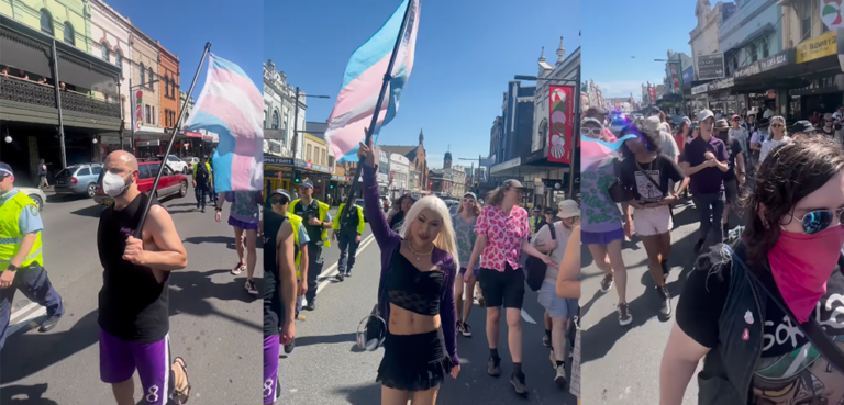 A man reportedly did a Nazi salute at a trans rally in Sydney