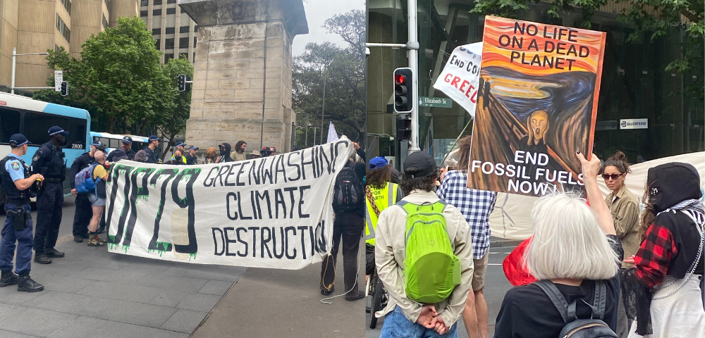 Protester Detained at Sydney ‘End Climate Destruction, Call Out COP 29’ Rally